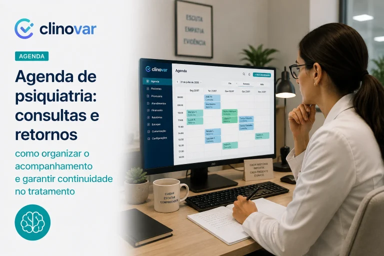 Agenda de psiquiatria: primeiras consultas, retornos e tempos diferentes