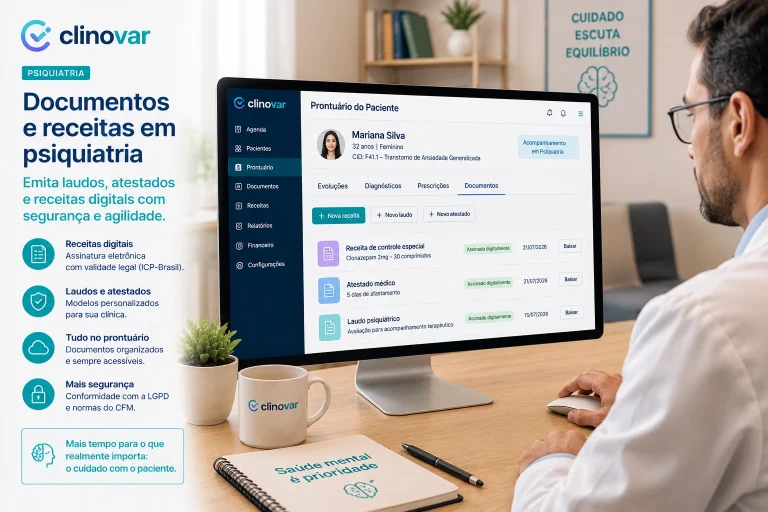 Documentos e receitas em psiquiatria: organização sem risco