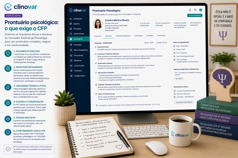 Prontuário psicológico: o que o CFP exige do registro